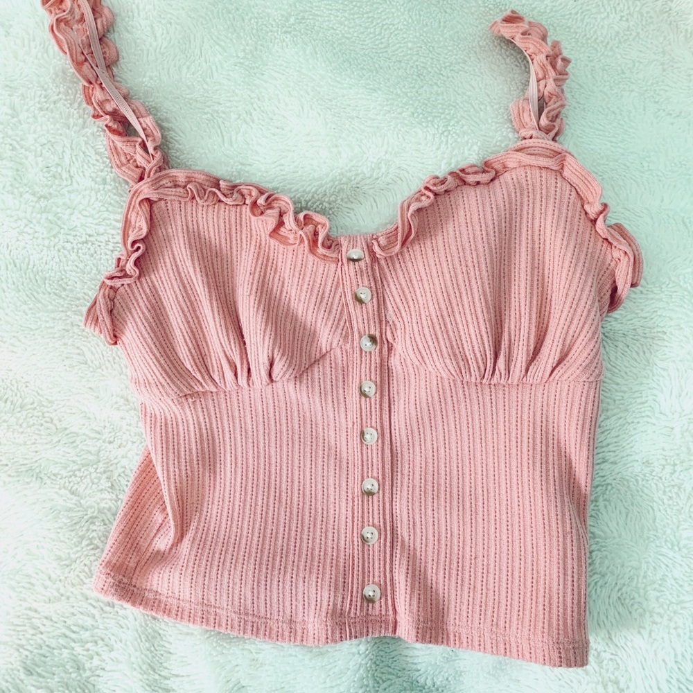 Pink tank top forever 21 size S